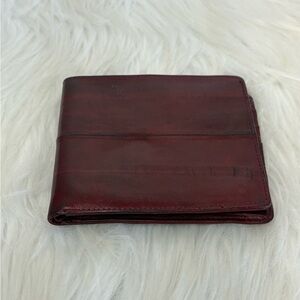 Classic Burgundy Leather Card Holder